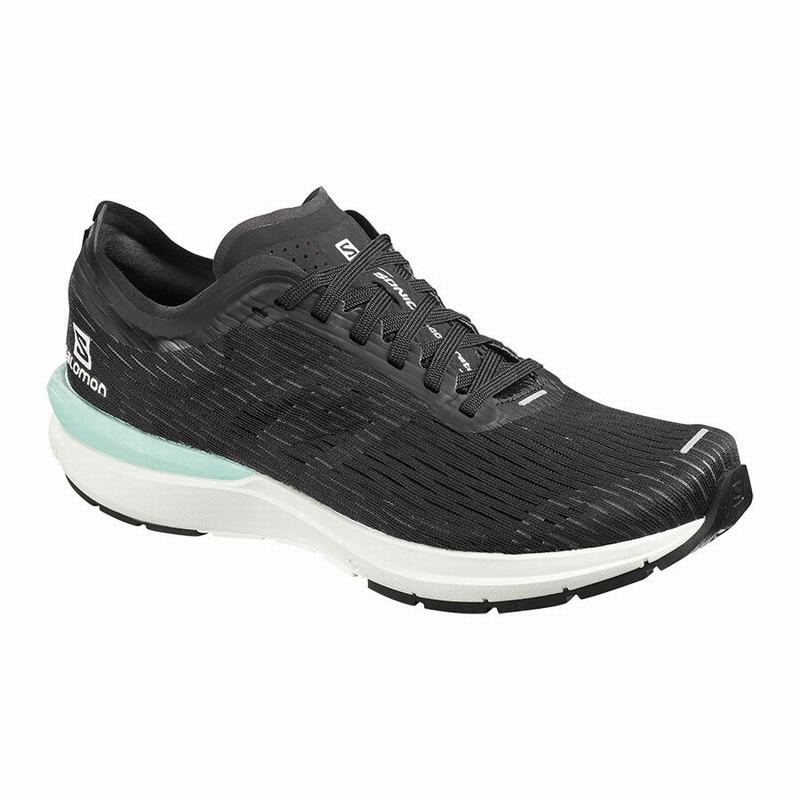 Salomon Israel SONIC 3 ACCELERATE W - Womens Running Shoes - Black/Blue (KDRP-69825)